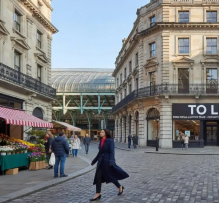 Street view of Covent Garden area in London