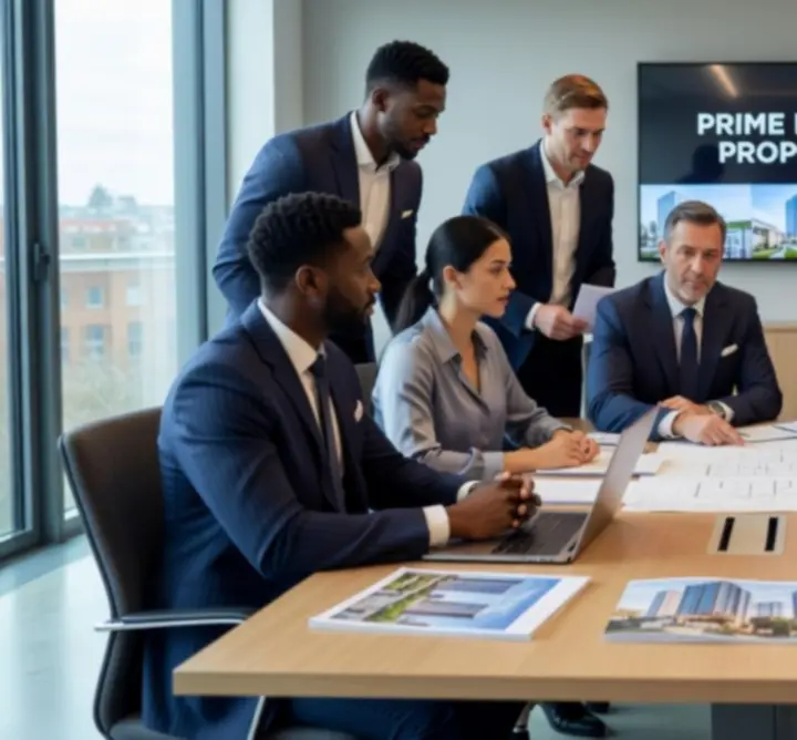 MUJA LTD team meeting in a modern UK office