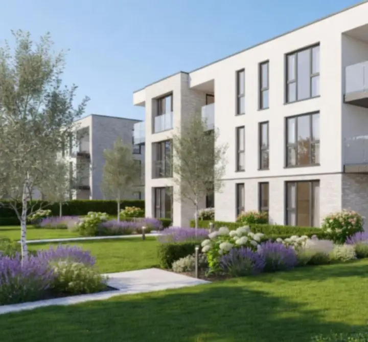Modern UK apartment building managed by MUJA LTD