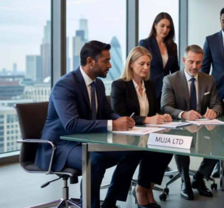 MUJA LTD investment professionals collaborating on property strategy